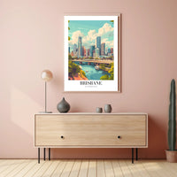 Brisbane Skyline Serenity Urban or Cityscape Poster PosterGoat