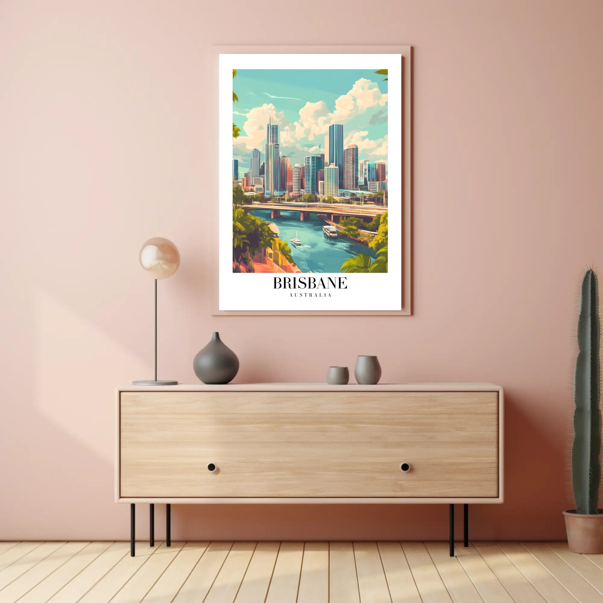 Brisbane Skyline Serenity Urban or Cityscape Poster PosterGoat
