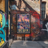 Brisbane Skyline Twilight Adventure Urban or Cityscape Poster PosterGoat