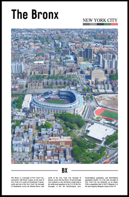 Bronx Aerial Yankee Stadium Sports Poster PosterGoat
