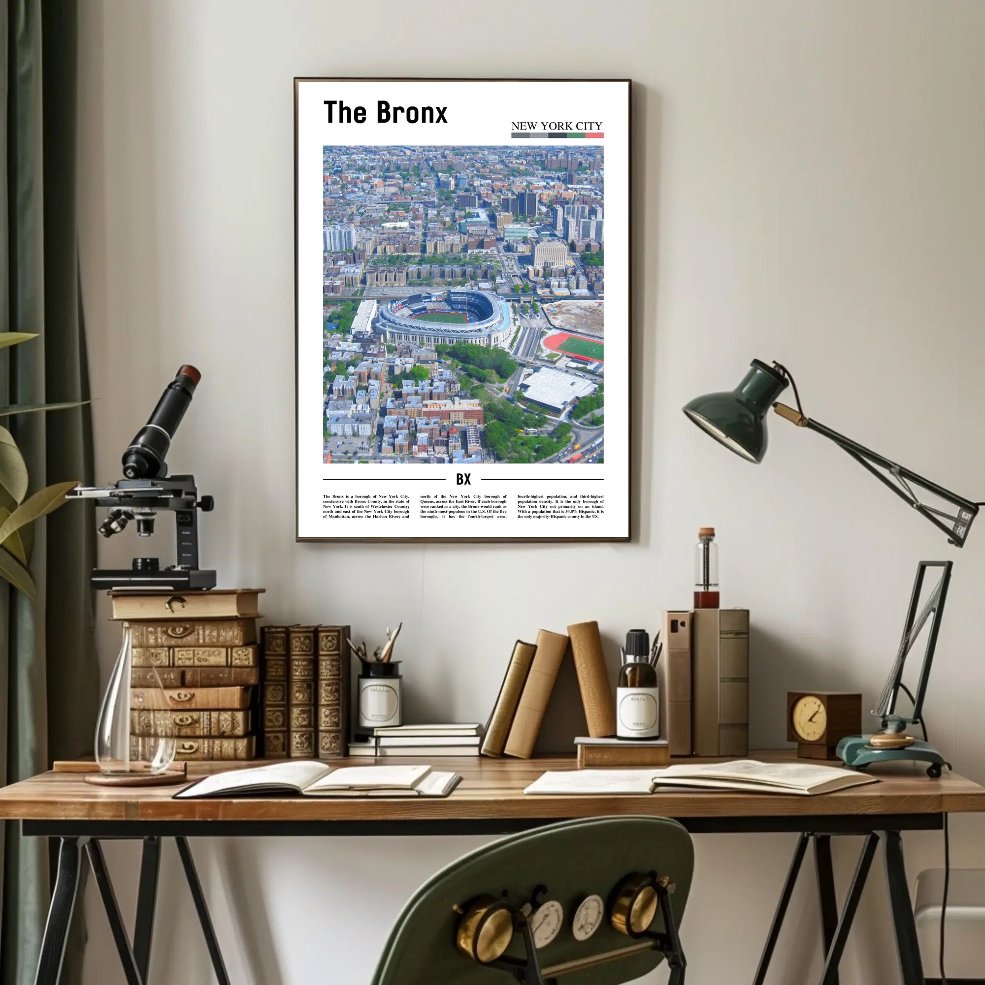 Bronx Aerial Yankee Stadium Sports Poster PosterGoat
