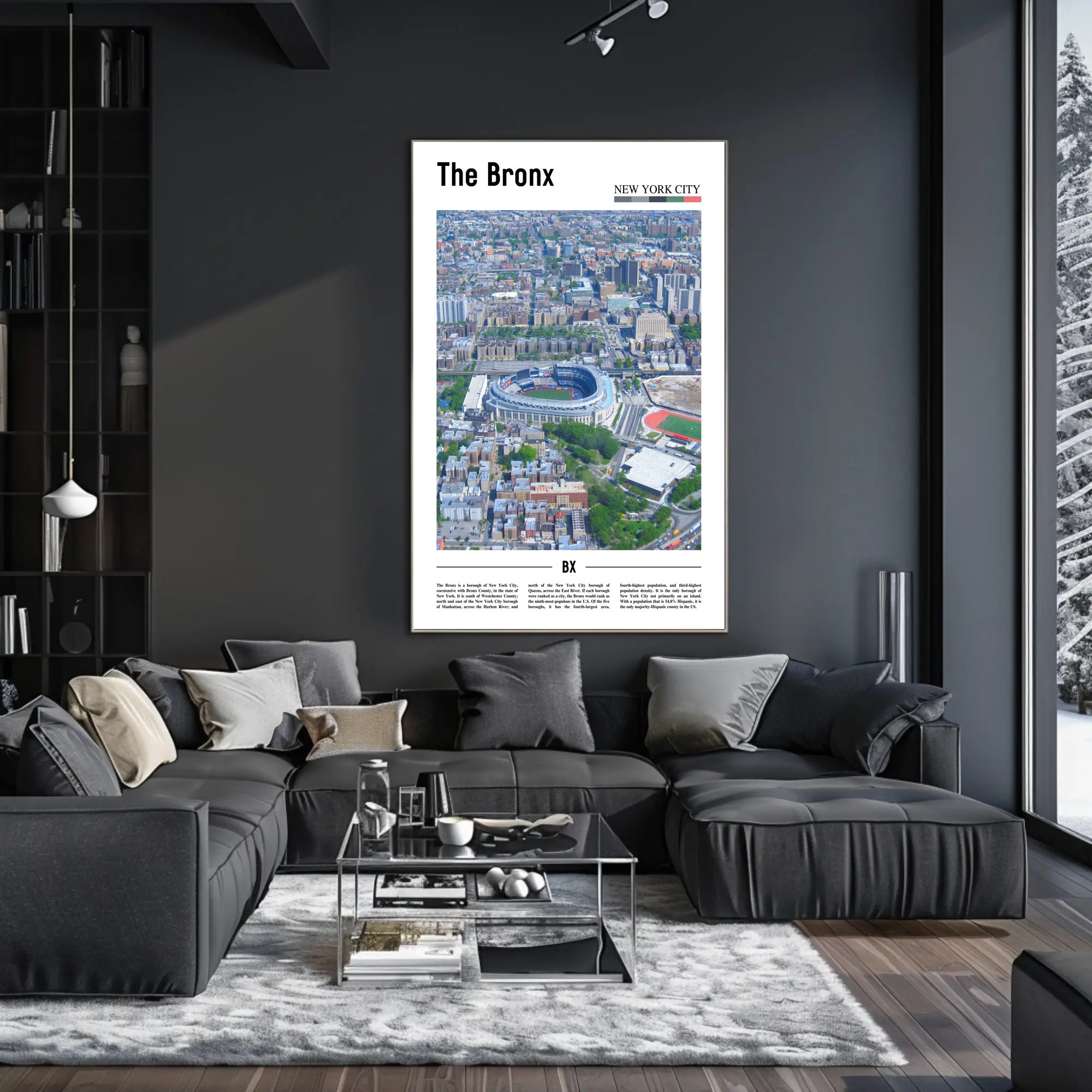 Bronx Aerial Yankee Stadium Sports Poster PosterGoat