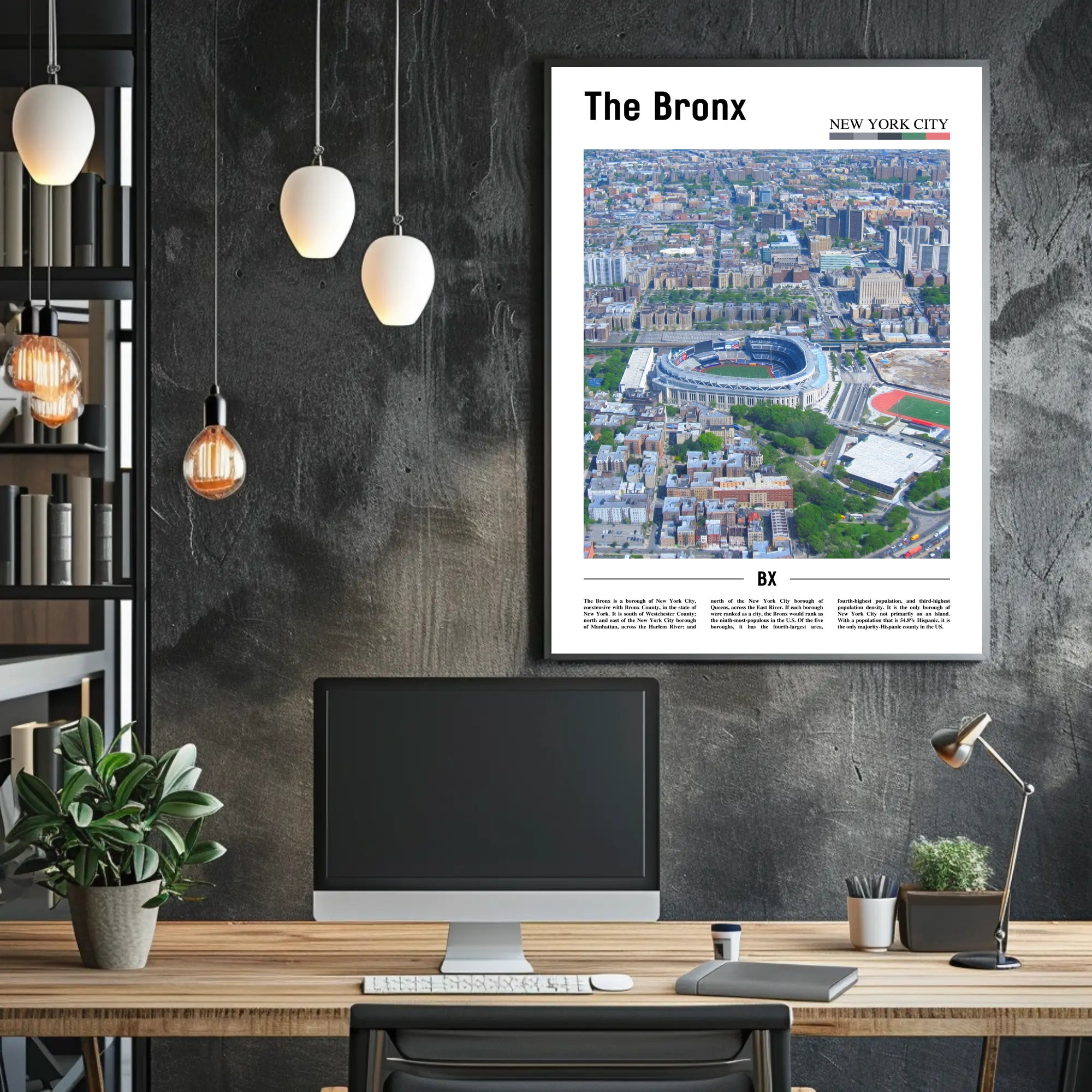 Bronx Aerial Yankee Stadium Sports Poster PosterGoat