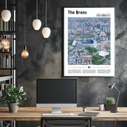 Bronx Aerial Yankee Stadium Sports Poster PosterGoat