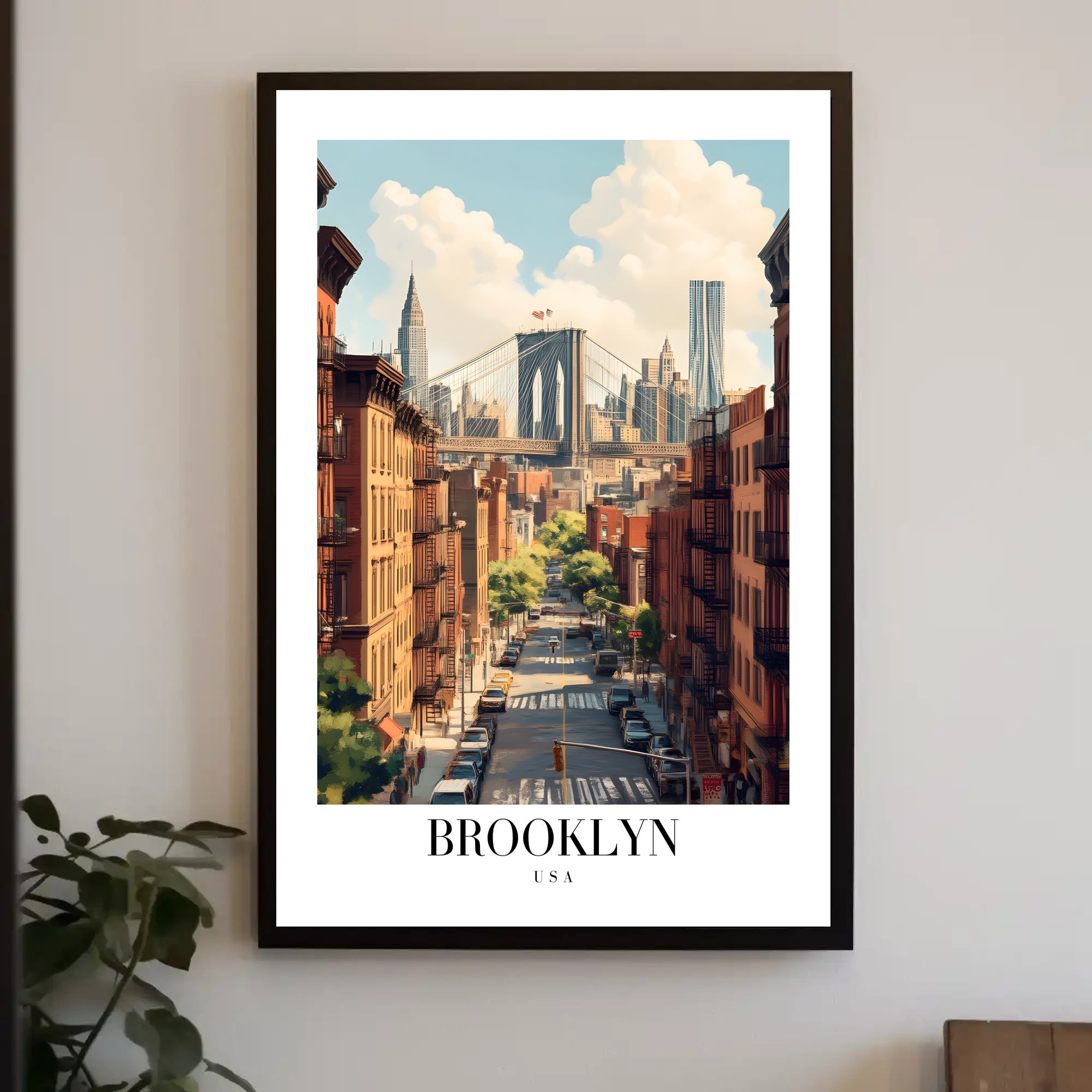 Brooklyn Bridge Cityscape View Urban or Cityscape Poster PosterGoat
