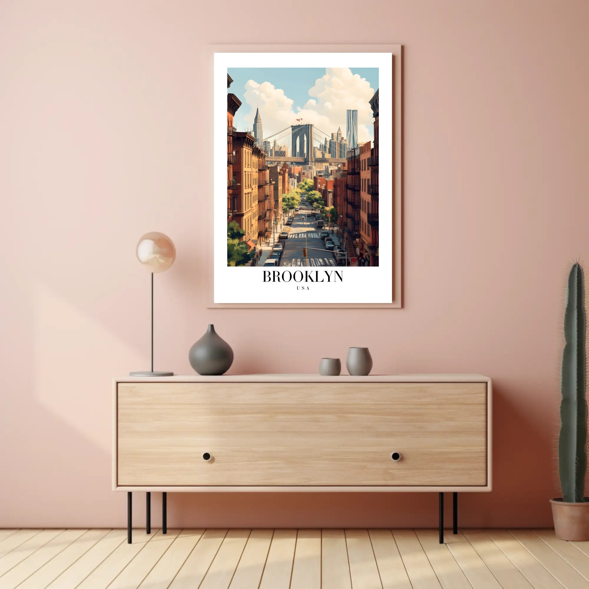 Brooklyn Bridge Cityscape View Urban or Cityscape Poster PosterGoat