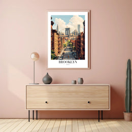 Brooklyn Bridge Cityscape View Urban or Cityscape Poster PosterGoat