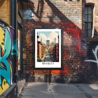Brooklyn Bridge Cityscape View Urban or Cityscape Poster PosterGoat