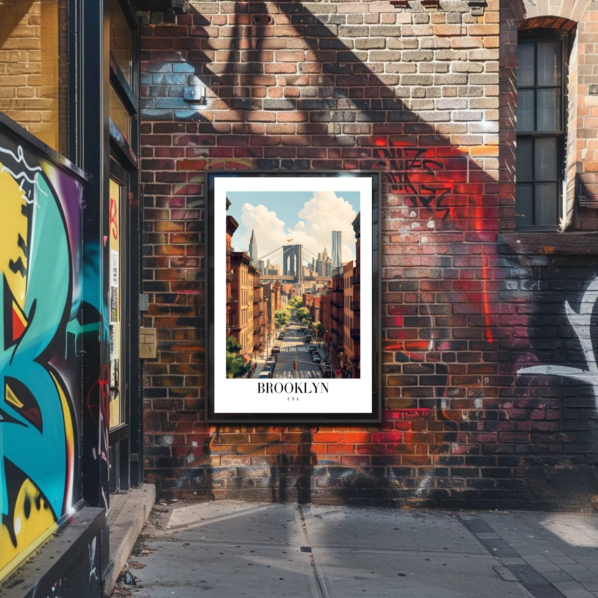 Brooklyn Bridge Cityscape View Urban or Cityscape Poster PosterGoat
