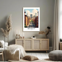 Brooklyn Bridge Cityscape View Urban or Cityscape Poster PosterGoat