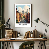 Brooklyn Bridge Cityscape View Urban or Cityscape Poster PosterGoat