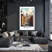 Brooklyn Bridge Cityscape View Urban or Cityscape Poster PosterGoat
