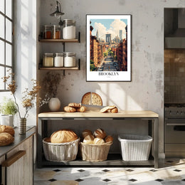 Brooklyn Bridge Cityscape View Urban or Cityscape Poster PosterGoat