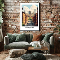 Brooklyn Bridge Cityscape View Urban or Cityscape Poster PosterGoat