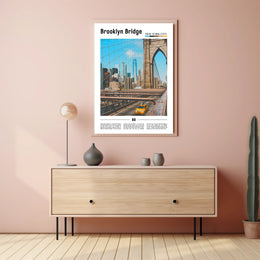 Brooklyn Bridge Modern Cityscape Urban Travel Poster PosterGoat
