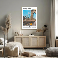Brooklyn Bridge Modern Cityscape Urban Travel Poster PosterGoat