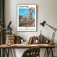 Brooklyn Bridge Modern Cityscape Urban Travel Poster PosterGoat
