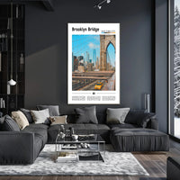 Brooklyn Bridge Modern Cityscape Urban Travel Poster PosterGoat