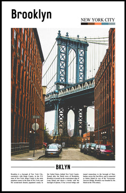 Brooklyn Dumbo Manhattan Bridge Travel Poster PosterGoat