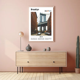 Brooklyn Dumbo Manhattan Bridge Travel Poster PosterGoat