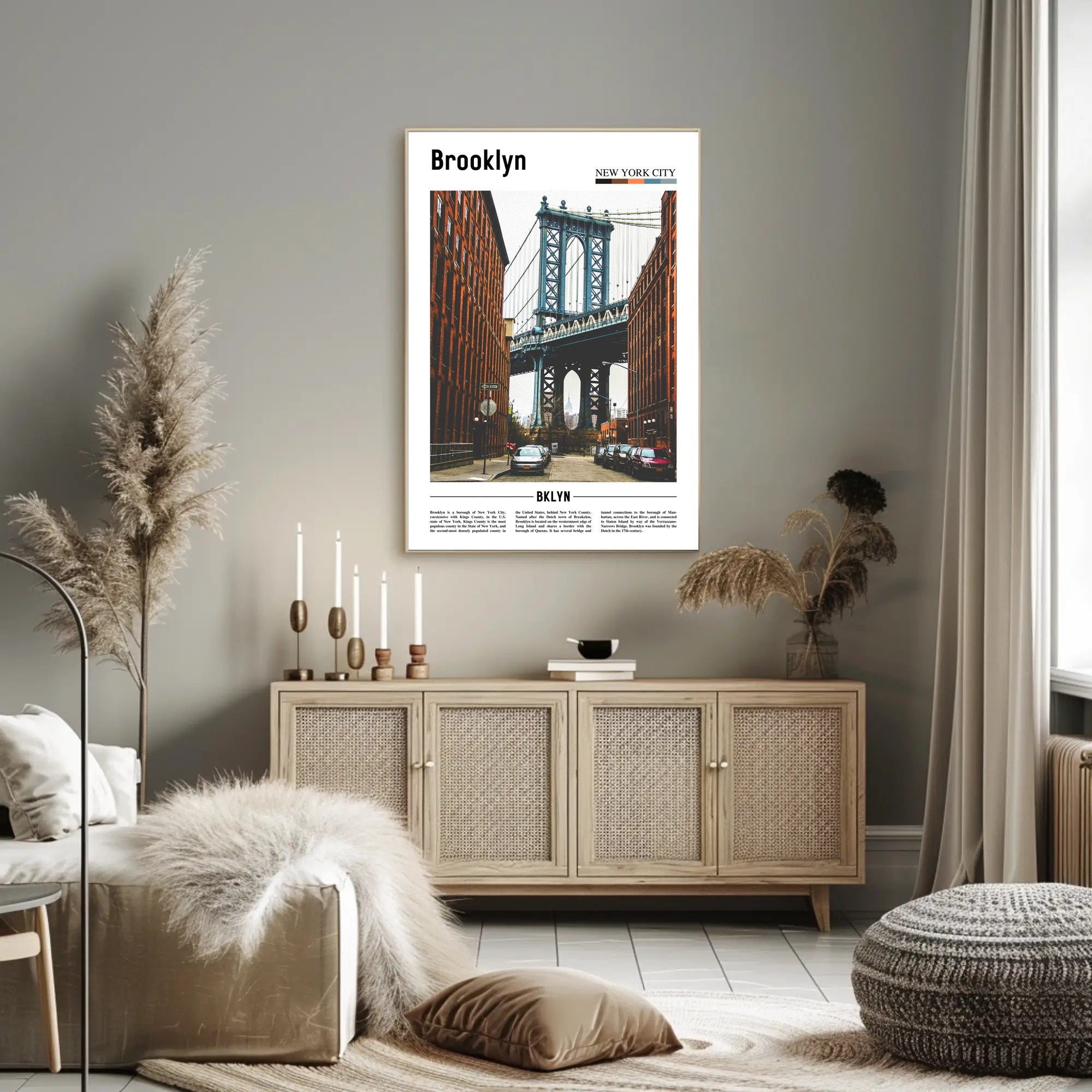 Brooklyn Dumbo Manhattan Bridge Travel Poster PosterGoat