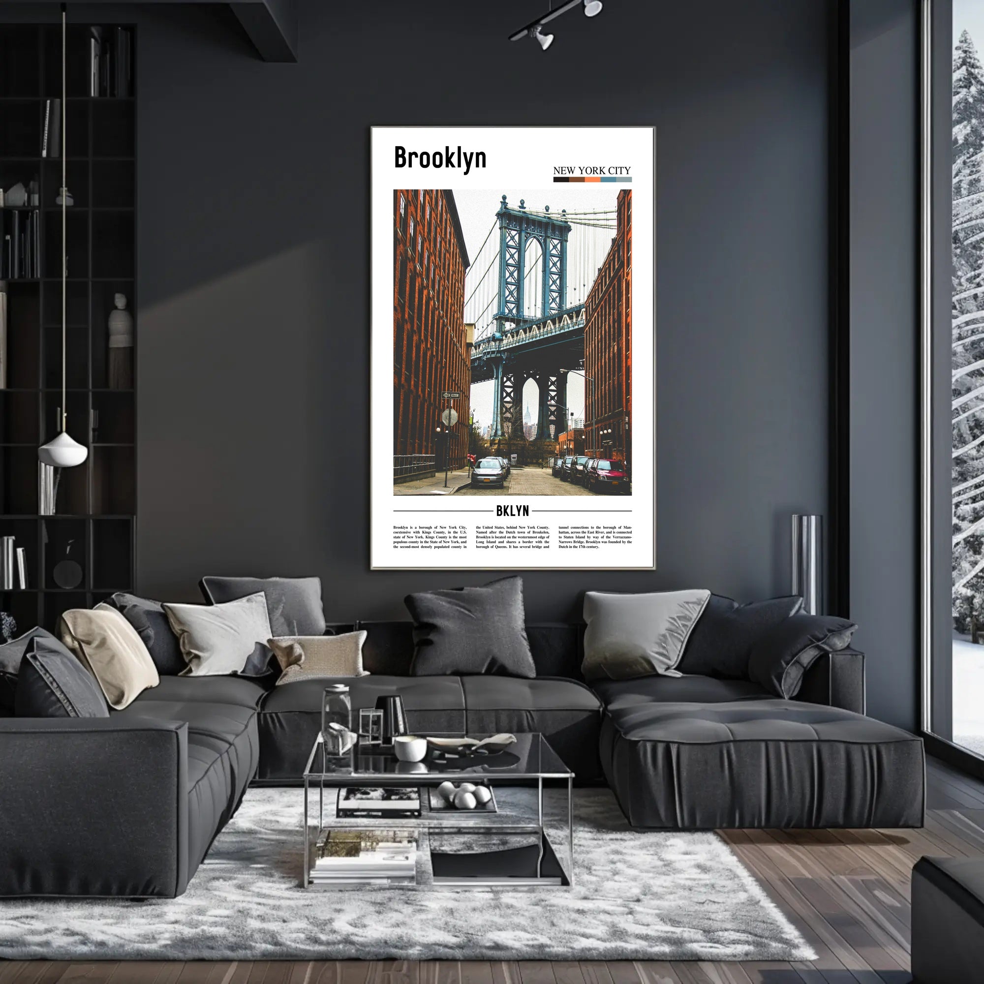 Brooklyn Dumbo Manhattan Bridge Travel Poster PosterGoat