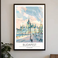 Budapest Architectural Skyline Travel Poster PosterGoat