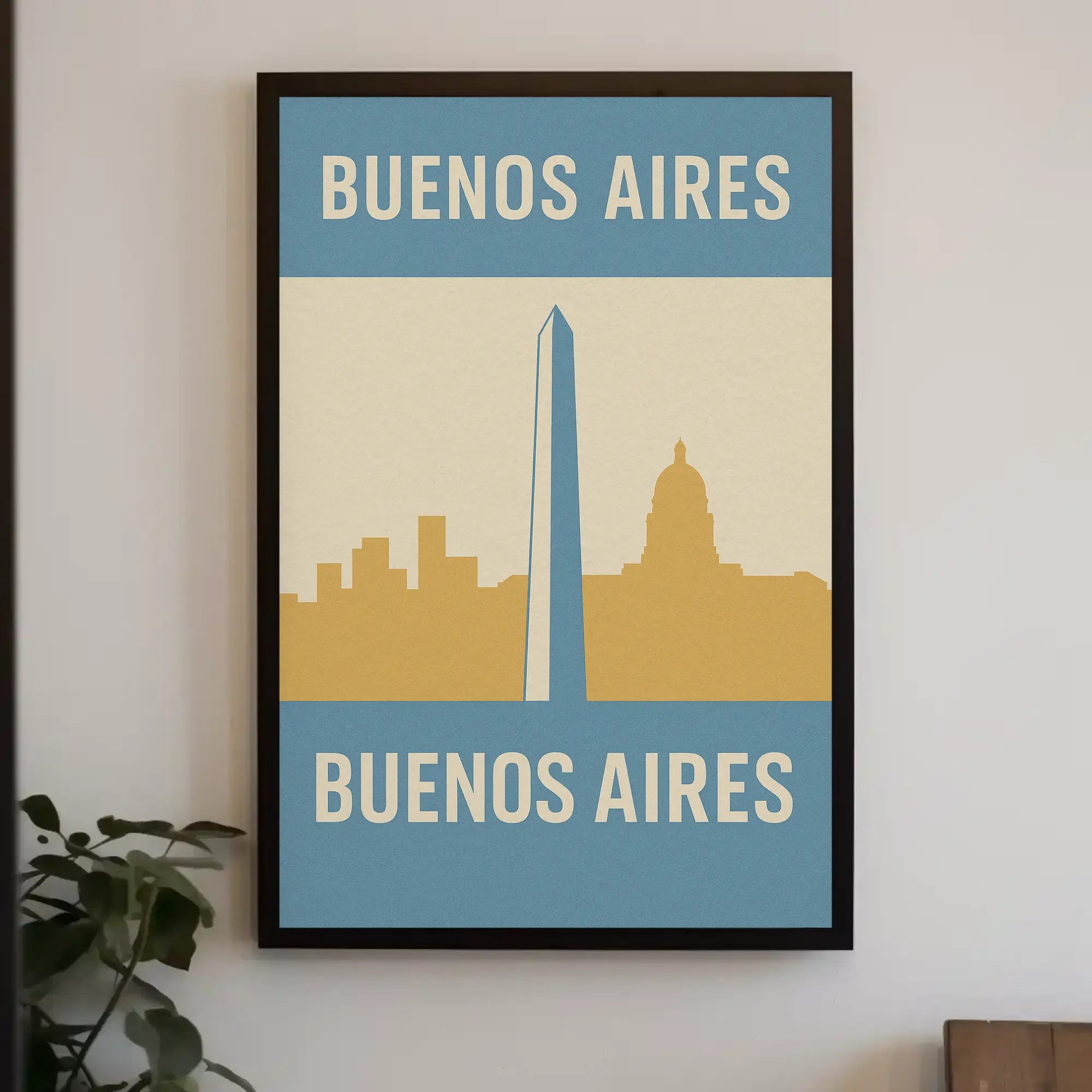 Buenos Aires Iconic Landmarks Retro Travel Poster PosterGoat