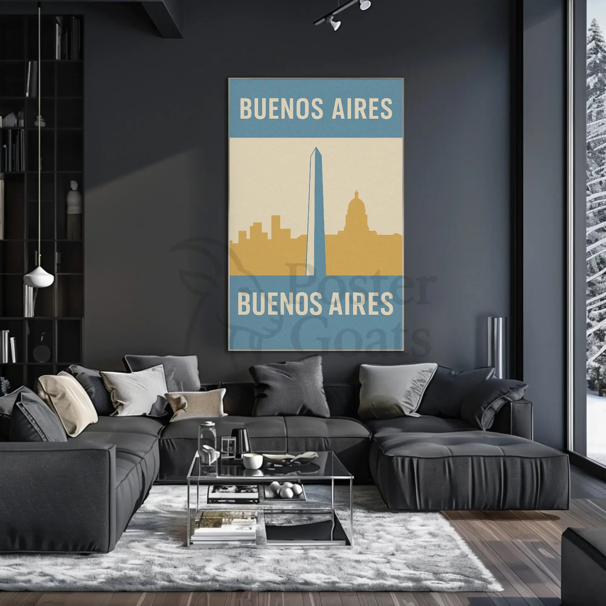 Buenos Aires Iconic Landmarks Retro Travel Poster PosterGoat