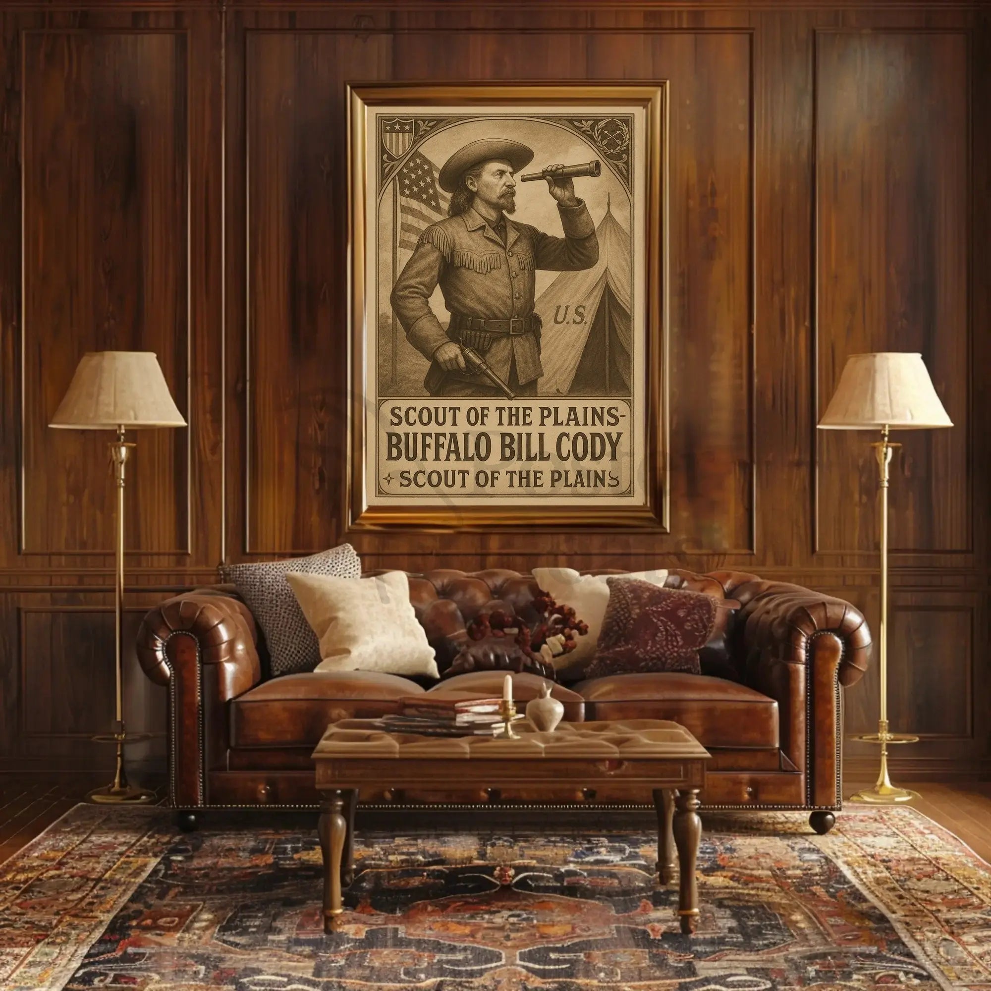 Buffalo Bill Cody Vintage Historical Heritage Poster Print PosterGoat