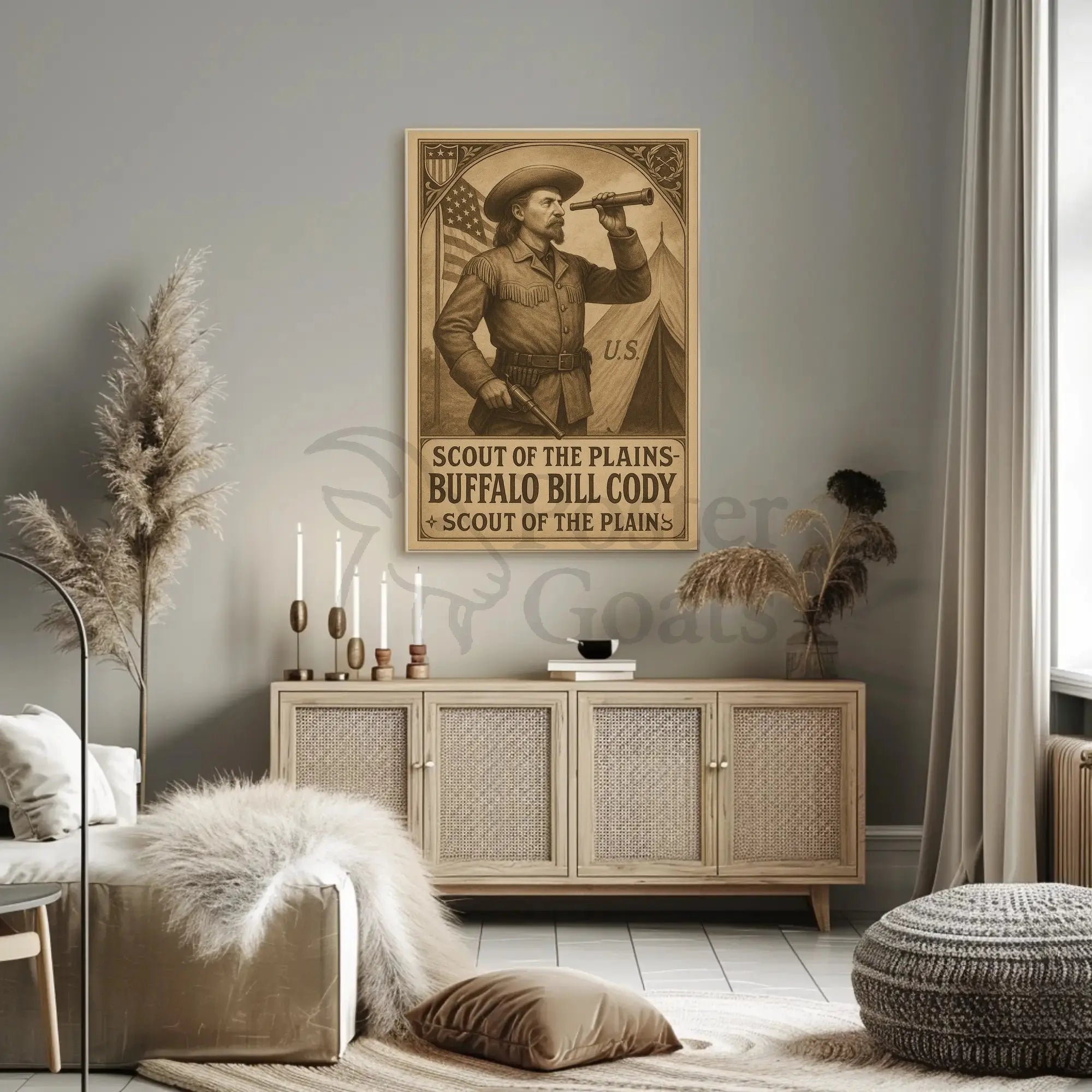 Buffalo Bill Cody Vintage Historical Heritage Poster Print PosterGoat