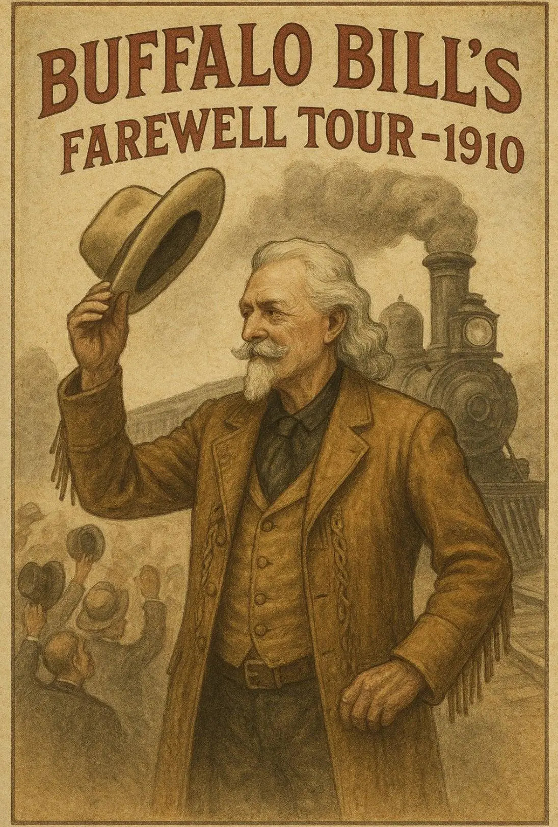 Buffalo Bill Farewell Tour 1910 Vintage Poster Print PosterGoat