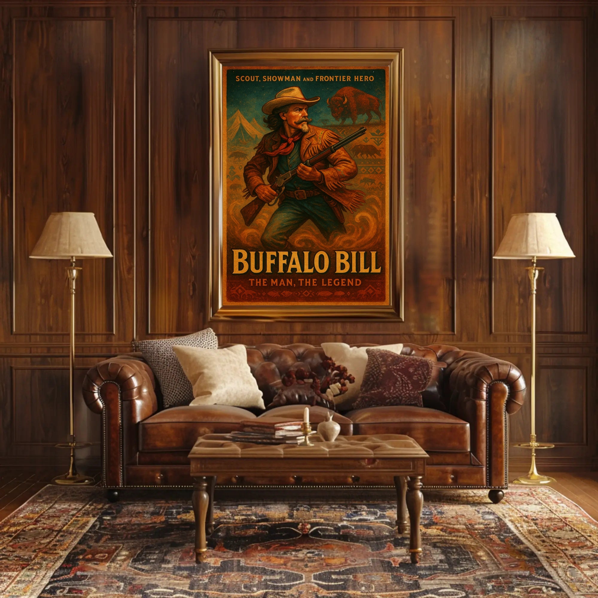Buffalo Bill The Man, The Legend Poster PosterGoat