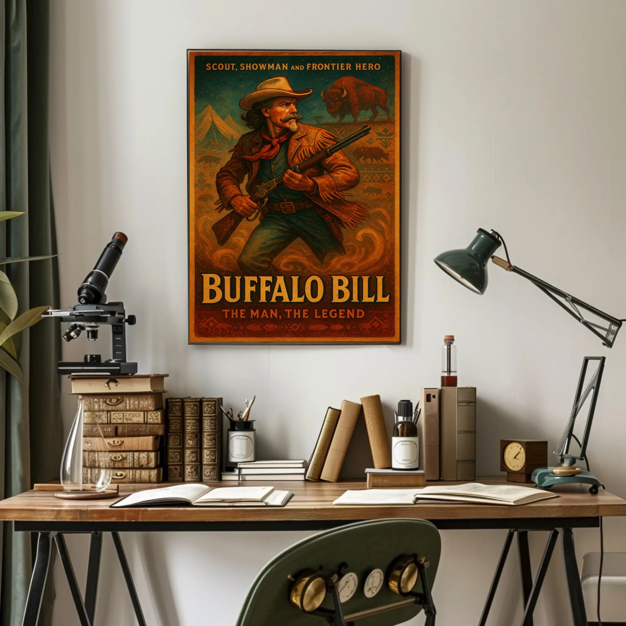 Buffalo Bill The Man, The Legend Poster PosterGoat