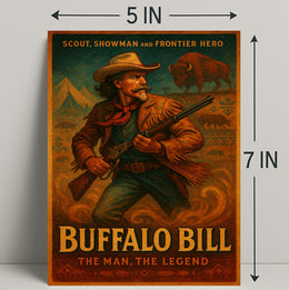 Buffalo Bill The Man, The Legend Poster PosterGoat