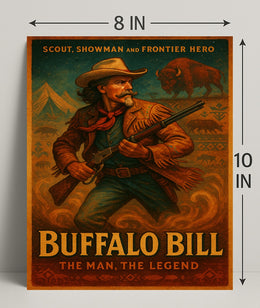 Buffalo Bill The Man, The Legend Poster PosterGoat
