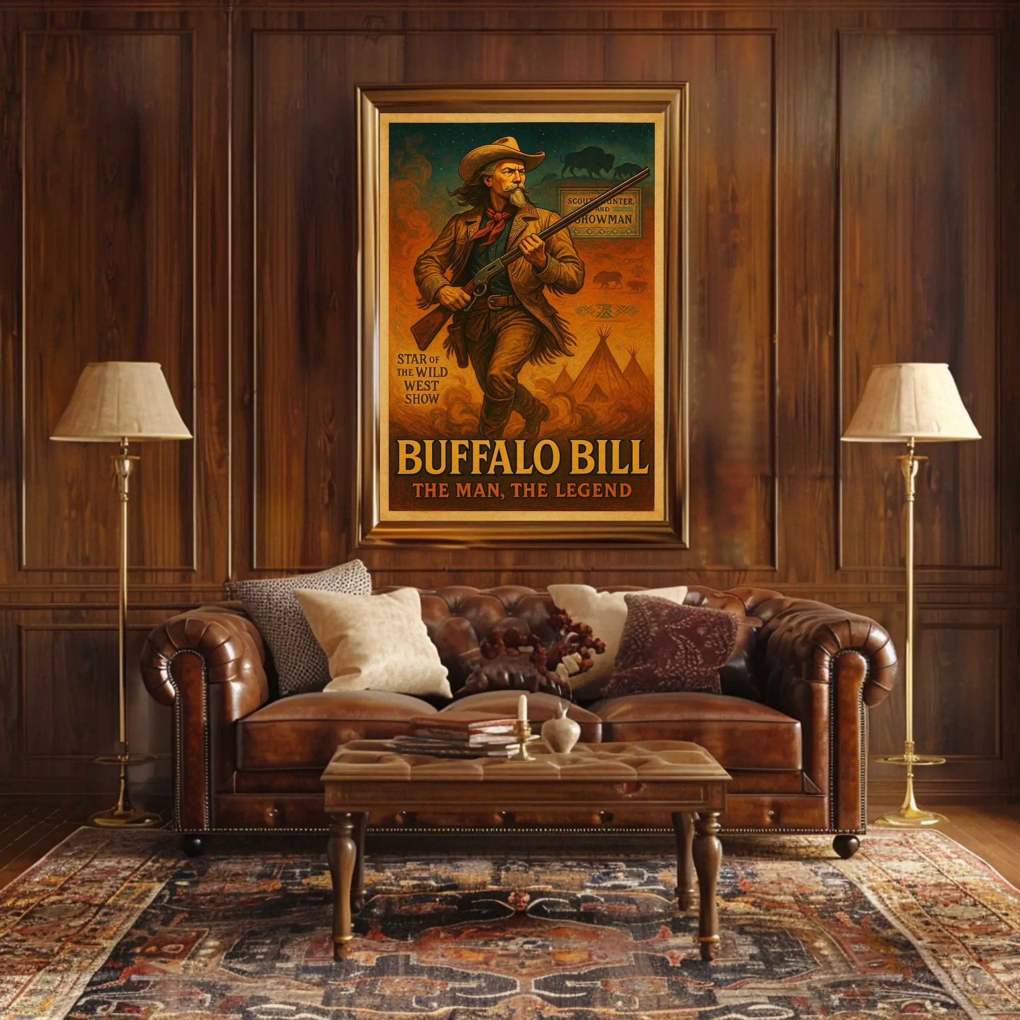 Buffalo Bill The Man, The Legend Poster PosterGoat