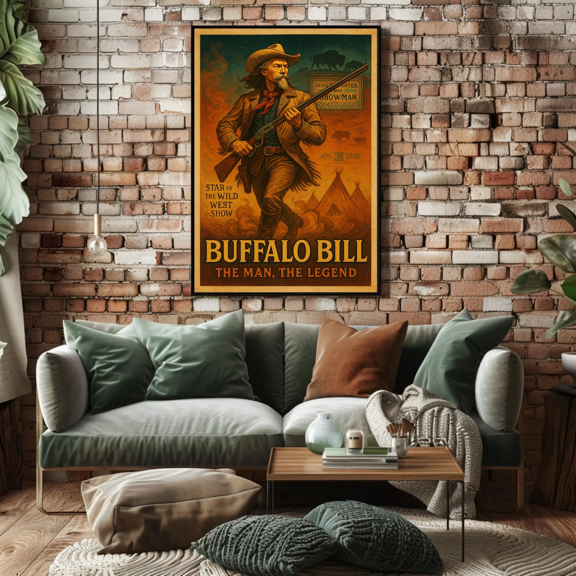 Buffalo Bill The Man, The Legend Poster PosterGoat