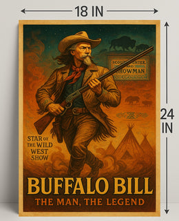 Buffalo Bill The Man, The Legend Poster PosterGoat