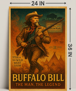 Buffalo Bill The Man, The Legend Poster PosterGoat