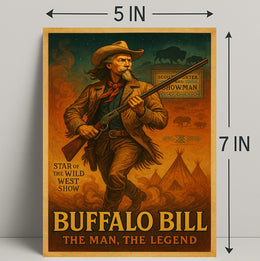 Buffalo Bill The Man, The Legend Poster PosterGoat