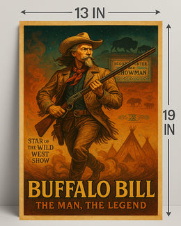 Buffalo Bill The Man, The Legend Poster PosterGoat