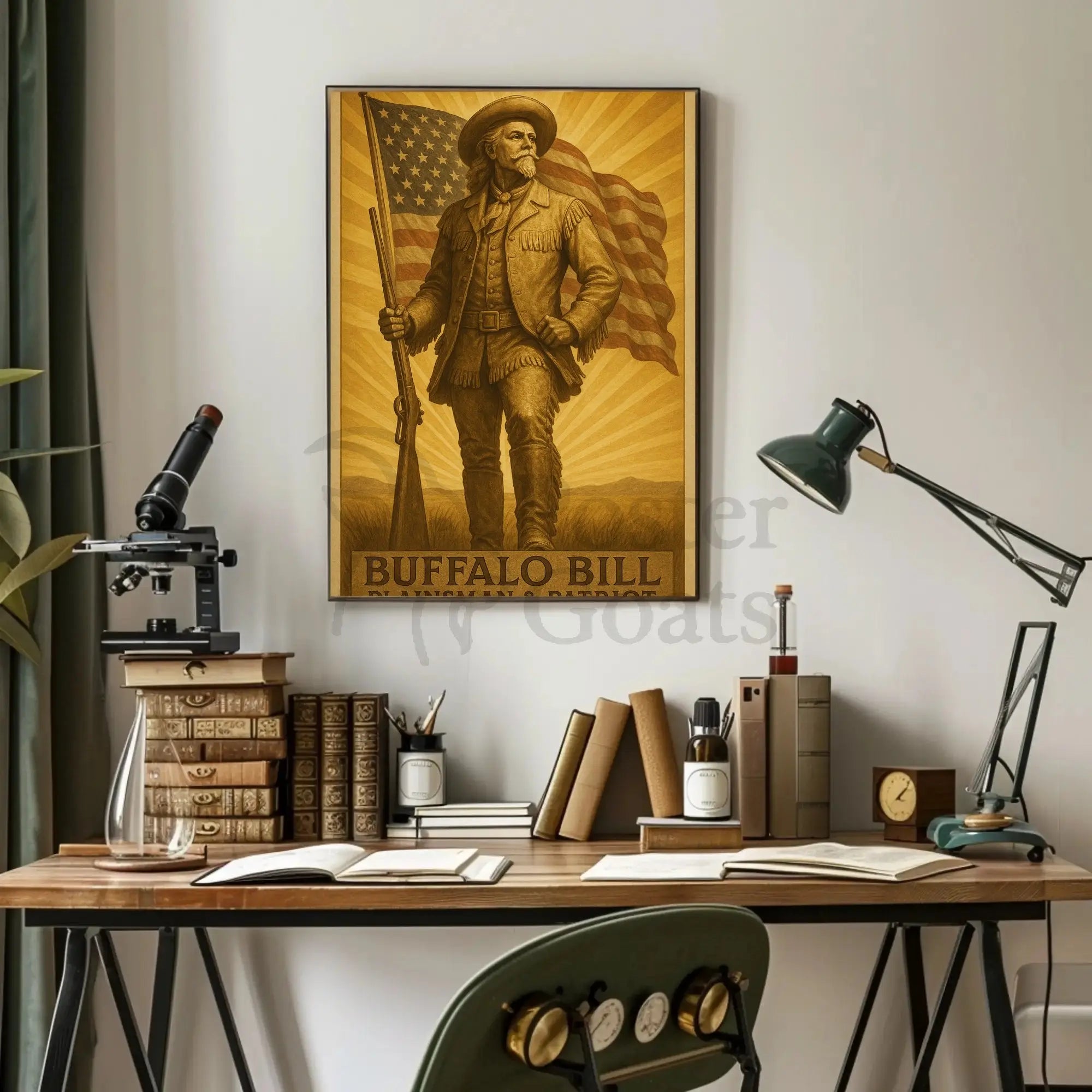 Buffalo Bill Vintage Western Heritage Poster Print PosterGoat