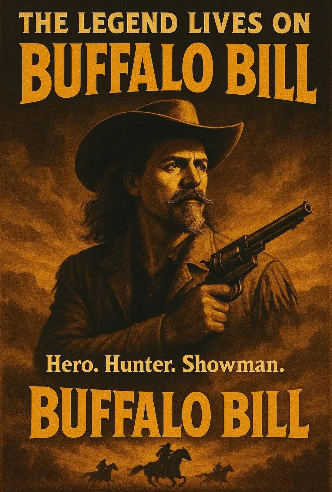 Buffalo Bill Wild West Adventure Heritage Poster Print PosterGoat