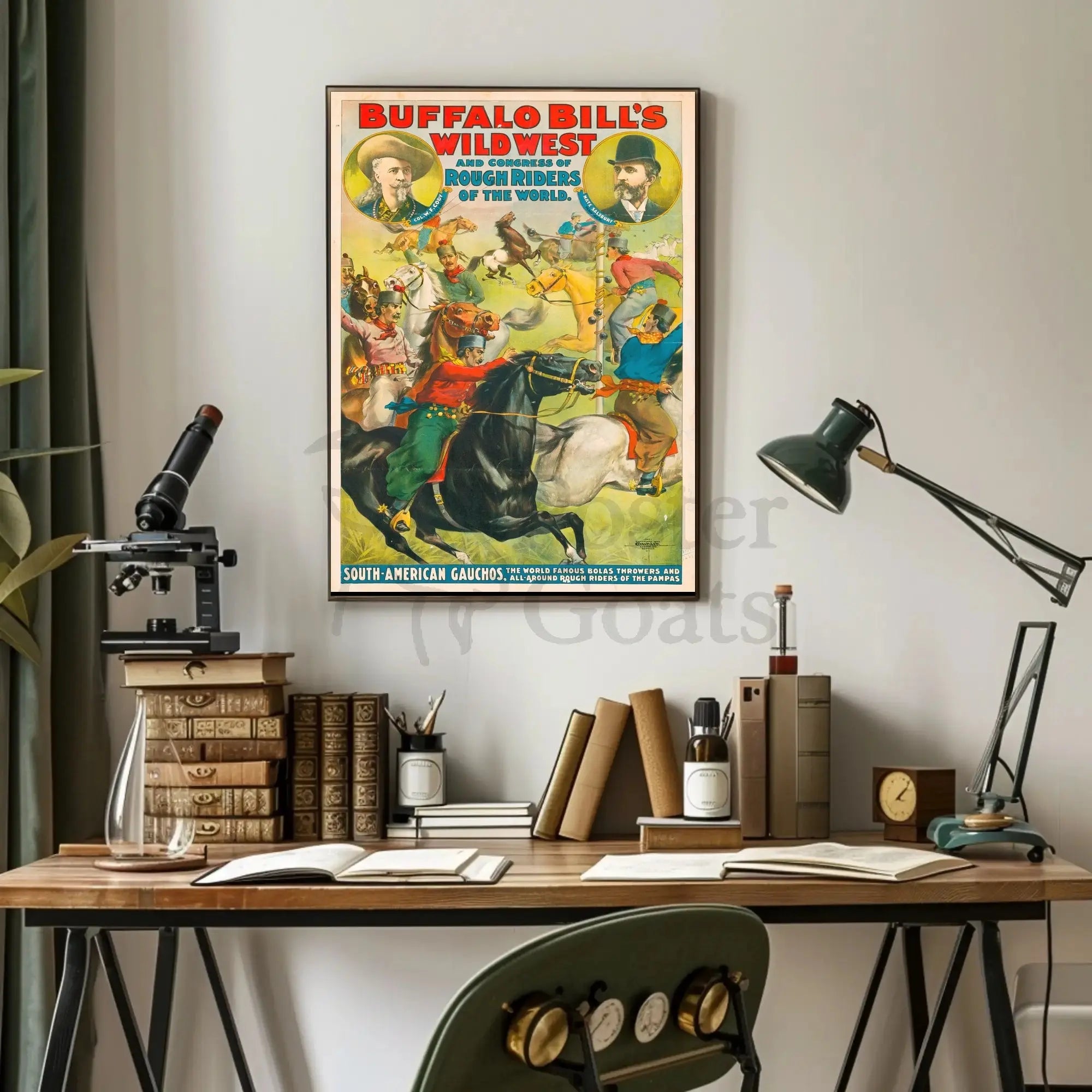 Buffalo Bill Wild West Vintage Poster Wall Art Print PosterGoat