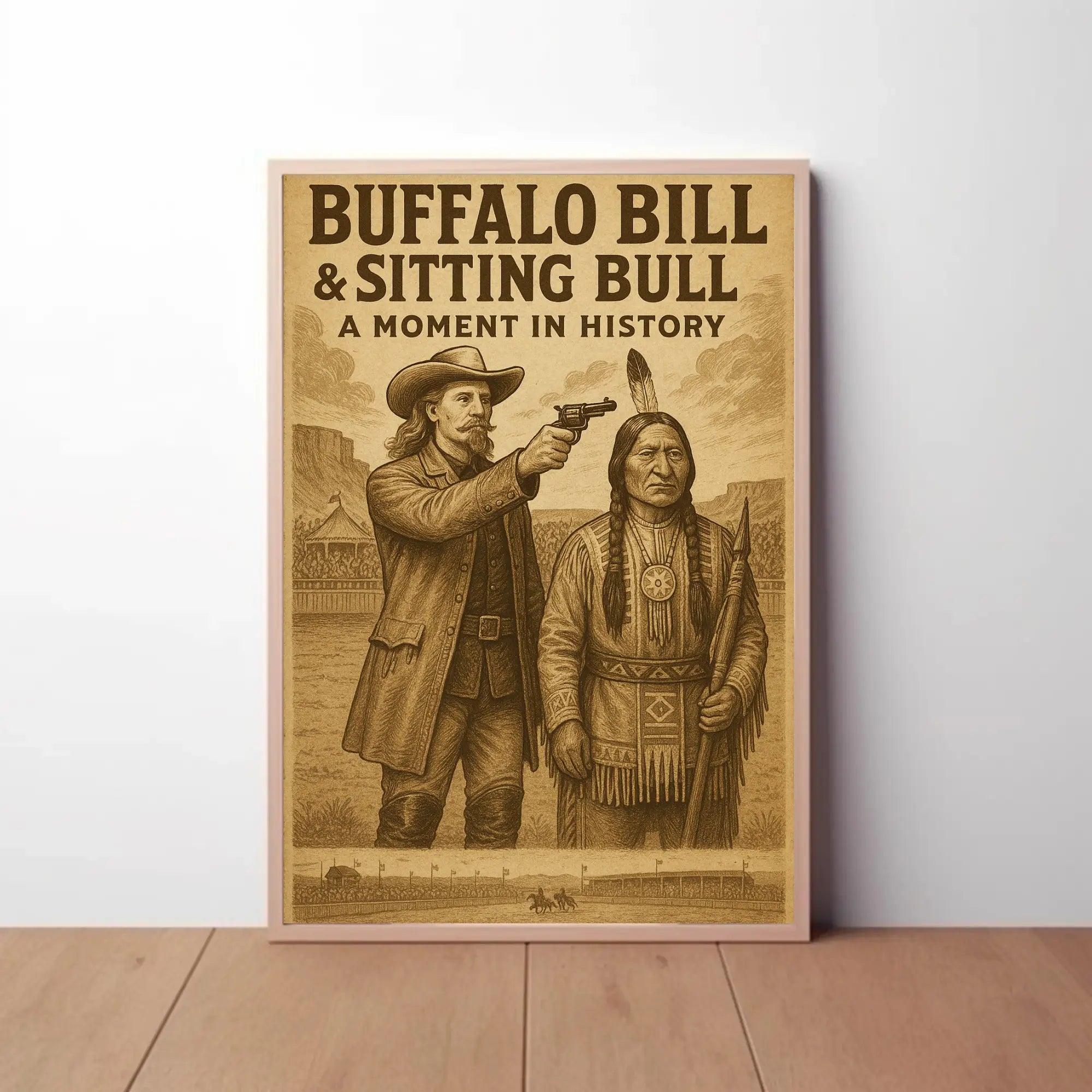 Buffalo Bill and Sitting Bull Historical Poster Print PosterGoat