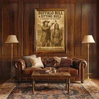 Buffalo Bill and Sitting Bull Historical Poster Print PosterGoat