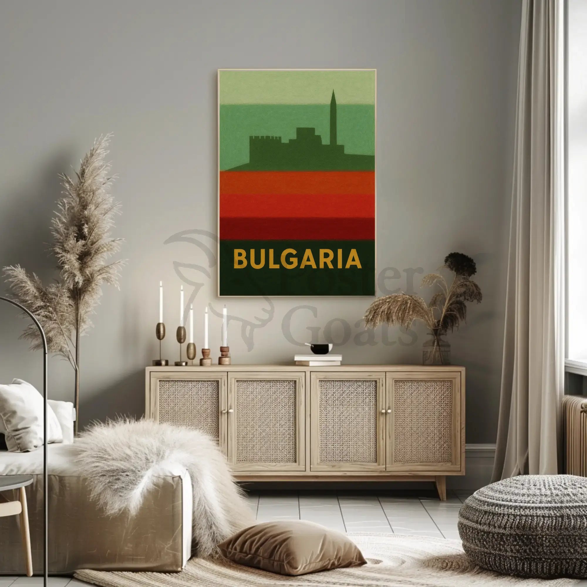 Bulgaria Fortress Heritage Vintage Travel Poster PosterGoat