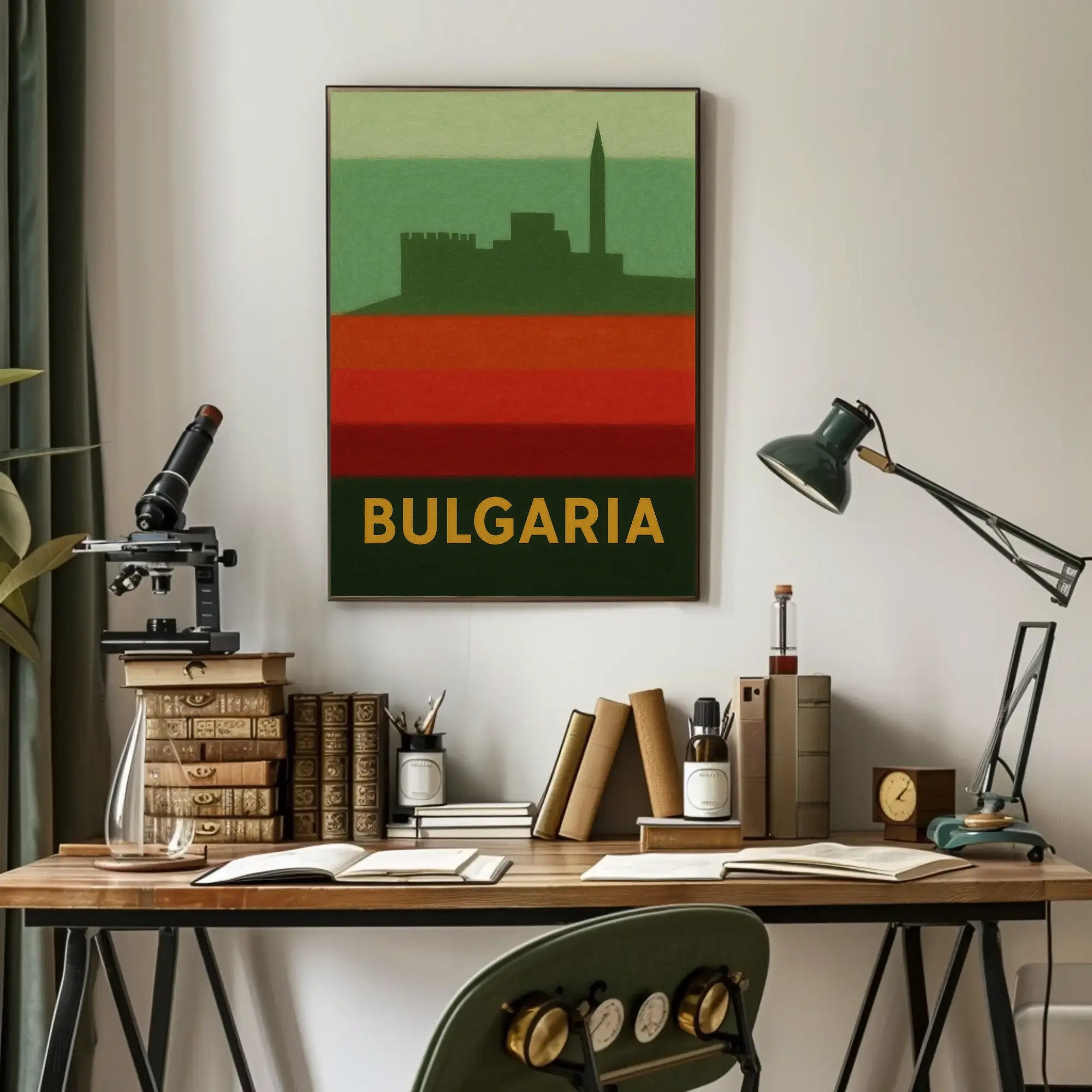 Bulgaria Fortress Heritage Vintage Travel Poster PosterGoat
