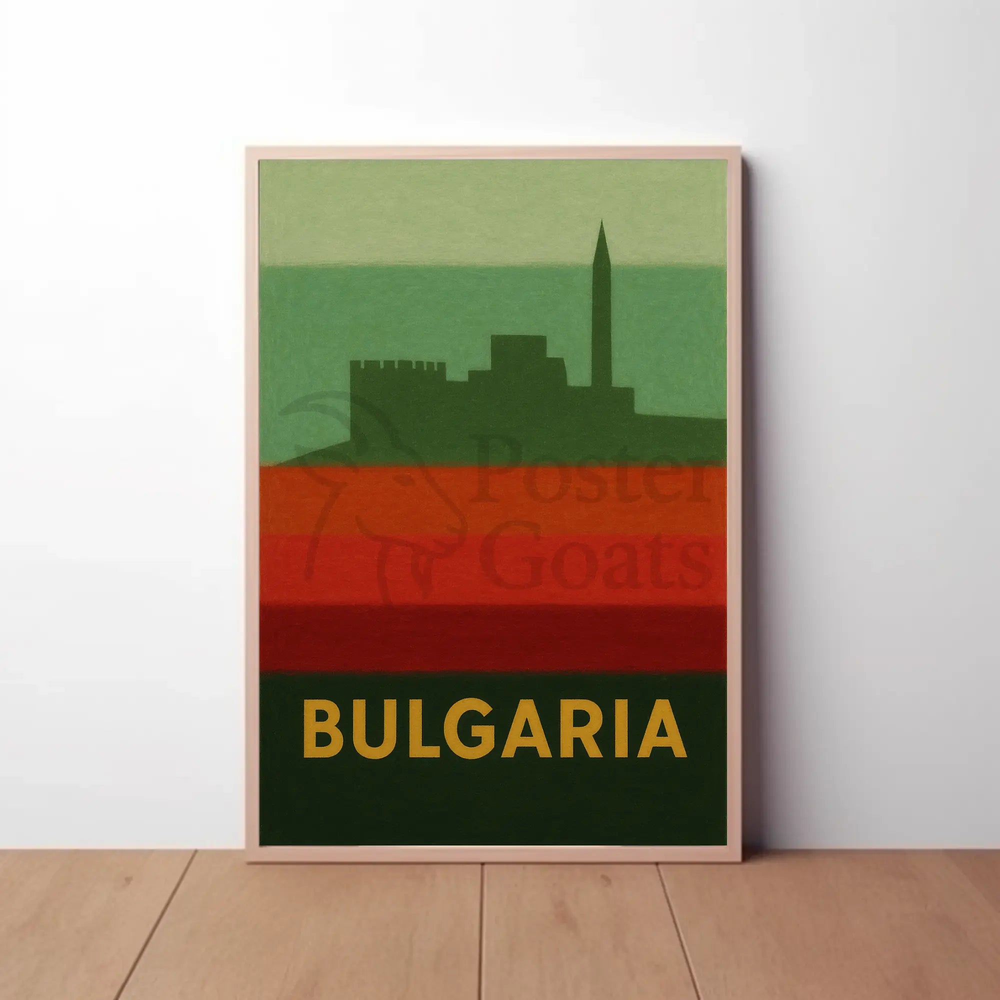 Bulgaria Fortress Heritage Vintage Travel Poster PosterGoat